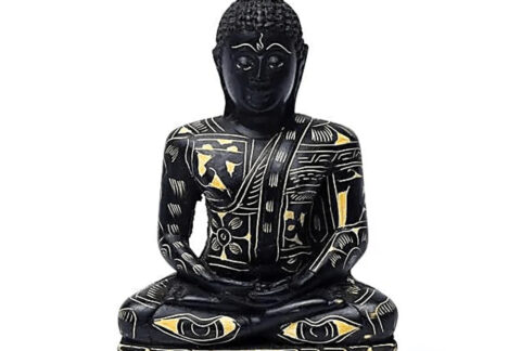 Meditation Buddha Black 17cm