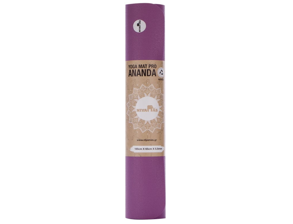 Στρώμα Γιόγκα Niyamas Pro Ananda Purple (185x65x0.6cm) με ΔΩΡΟ Ιμάντα Μεταφοράς 516