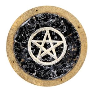 Pentagram-Incense-Holder-With-Black-Tourmaline-Chips