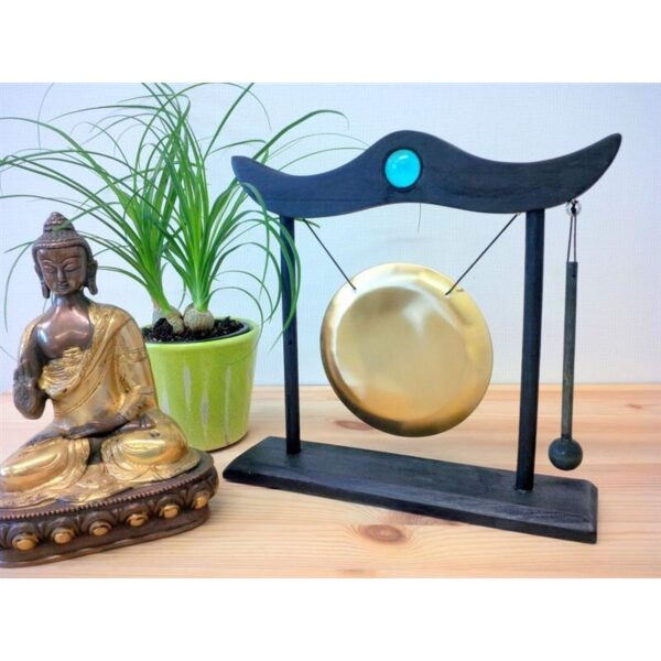 Table Gong small black & golden colour