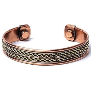 Bracelet-copper-double-helix-magnets