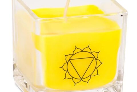 Rapeseed wax scented candle 3rd chakra