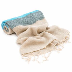 Meditation-Pashmina-Shawl-plain-cream-blue