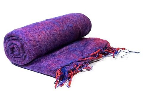 Meditation-Pashmina-Shawl-plain-violet