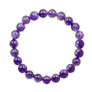 Amethyst-beaded -natural-Bracelet-8mm