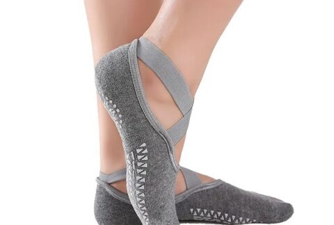 Non-Slip-Grip-Pilates-yoga-Socks-grey