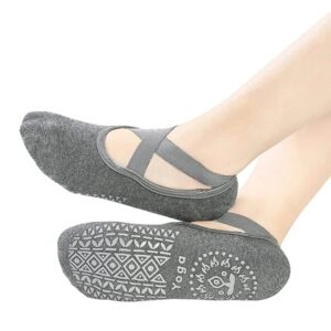 kaltses-gia-yoga-pilates-niyamas-antislip-yoga-socks-grey
