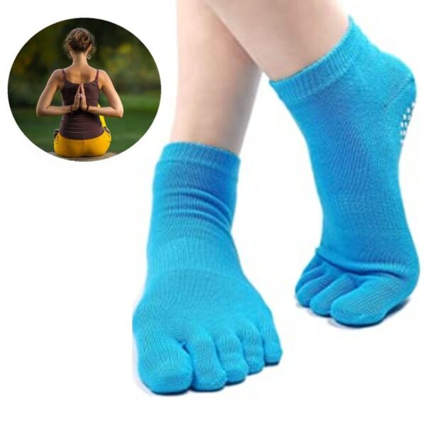 Anti-Slip-Yoga-blue-socks-PILATES