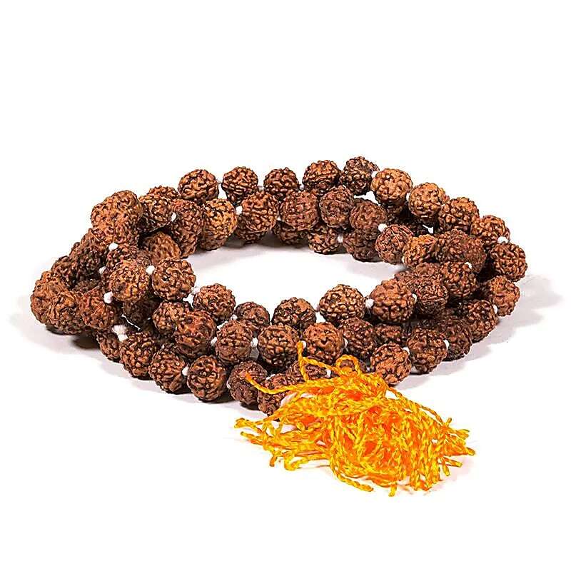 Mala-Rudraksha-108-beads-with-orange-tassel