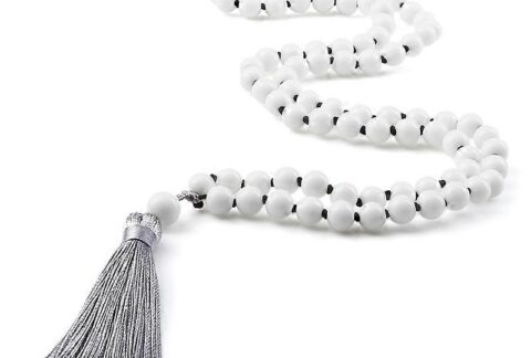Mala-white-stone-with-108-beads-and-tassel