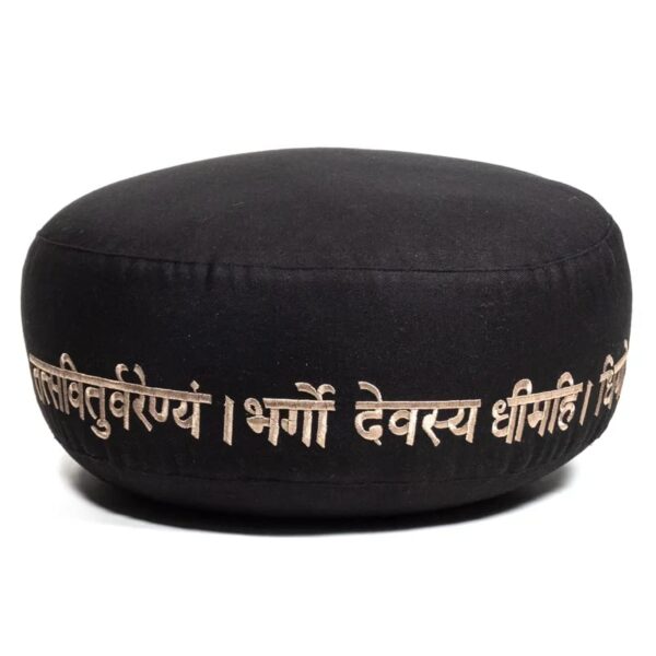 Meditation-cushion-gayatri-mantra-organic-cotton