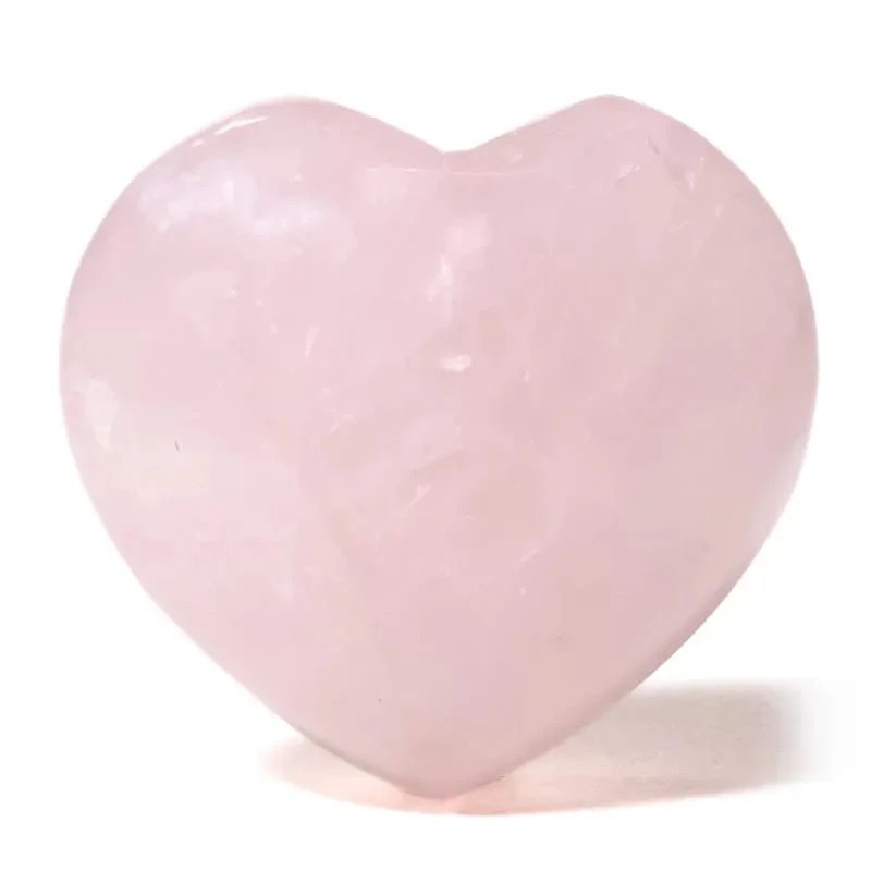 Crystal-Natural-Rose-Quartz-Heart-Carved-Ημιπολύτιμος-Λίθος-Pοζ-Χαλαζία-σε σχήμα-Καρδιάς