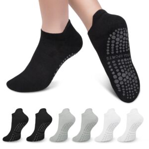 Grip-Socks-Pilates-Non-Slip-Yoga-Sock-Black-White-Gray