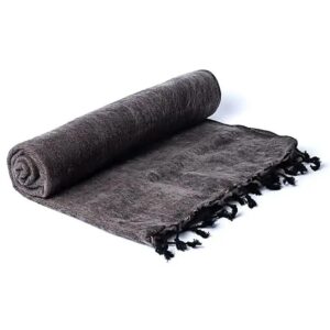 Meditation-Pashmina-Shawl-plain-grey