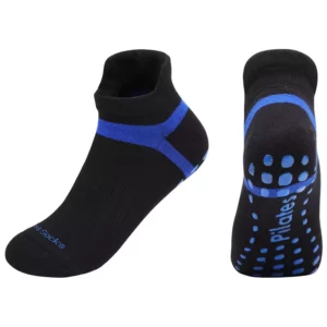 pilates-socks-black-μπλε