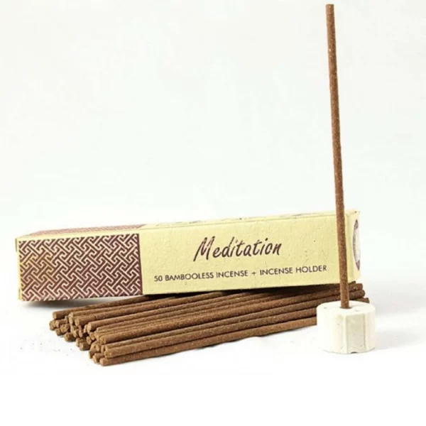 Herbal incense bambooless with holder meditation
