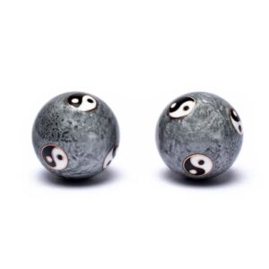 Meridian balls Gray with Yin Yang 4,5 cm