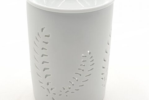 OIL BURNER WHITE WITH-FEATHERS