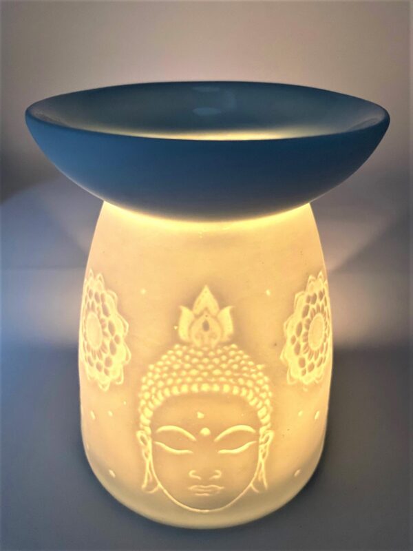 WHITE-BUDDHA-OIL-BURNER-CERAMIC 10cm