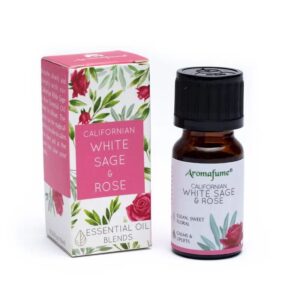 White sage and rose essential oil blend