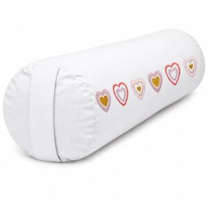 Pure-Cotton-Meditation-bolster-white-hearts-organic-cotton-60-cm