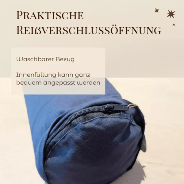 Yogi -Yogini-bolster-Pure-Cotton-navy-blue-60-cm