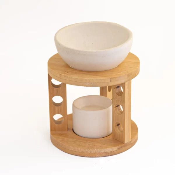Modern-design-Aroma-oil-burner-wood-ceramic