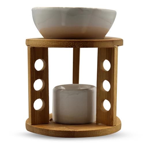 Modern-design-Aroma-oil-burner-wood-ceramic