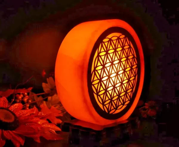 USB Himalayan Salt Lamp Flower of Life