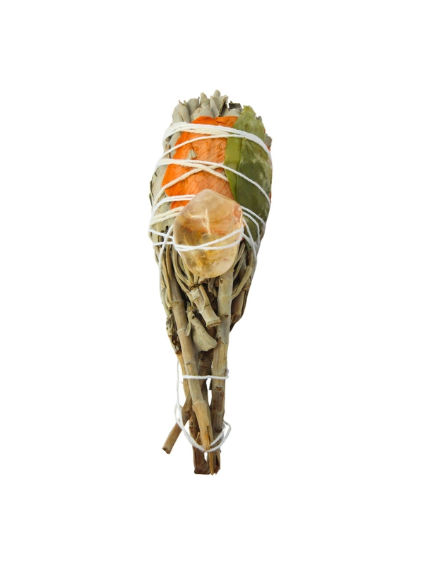 smudge-stick-cleansing-energy-tirch-sage-with-citrine-green-tree-10cm