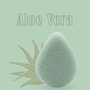 Teardrop Konjac Sponge Aloe-Vera-Healing