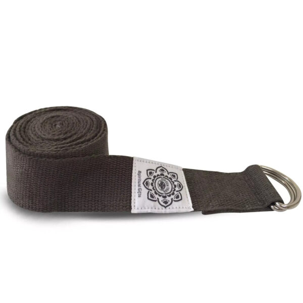 Heavy-Duty-Cotton-yoga-strap-green-tree-xl-grey