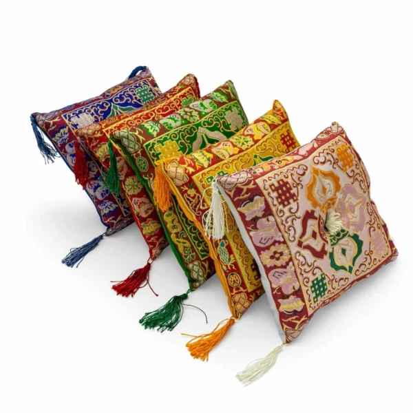 Singing-Bowl-cushion-de-luxe-double-dorje-yellow-20_cm