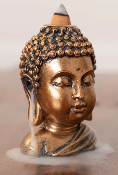 Bronze-Buddha-Head-Backflow_Incense_Burner_10cm
