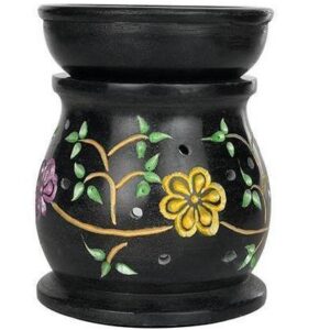 oil-burner-Flowers-black-soapstone_niyamas_yoga