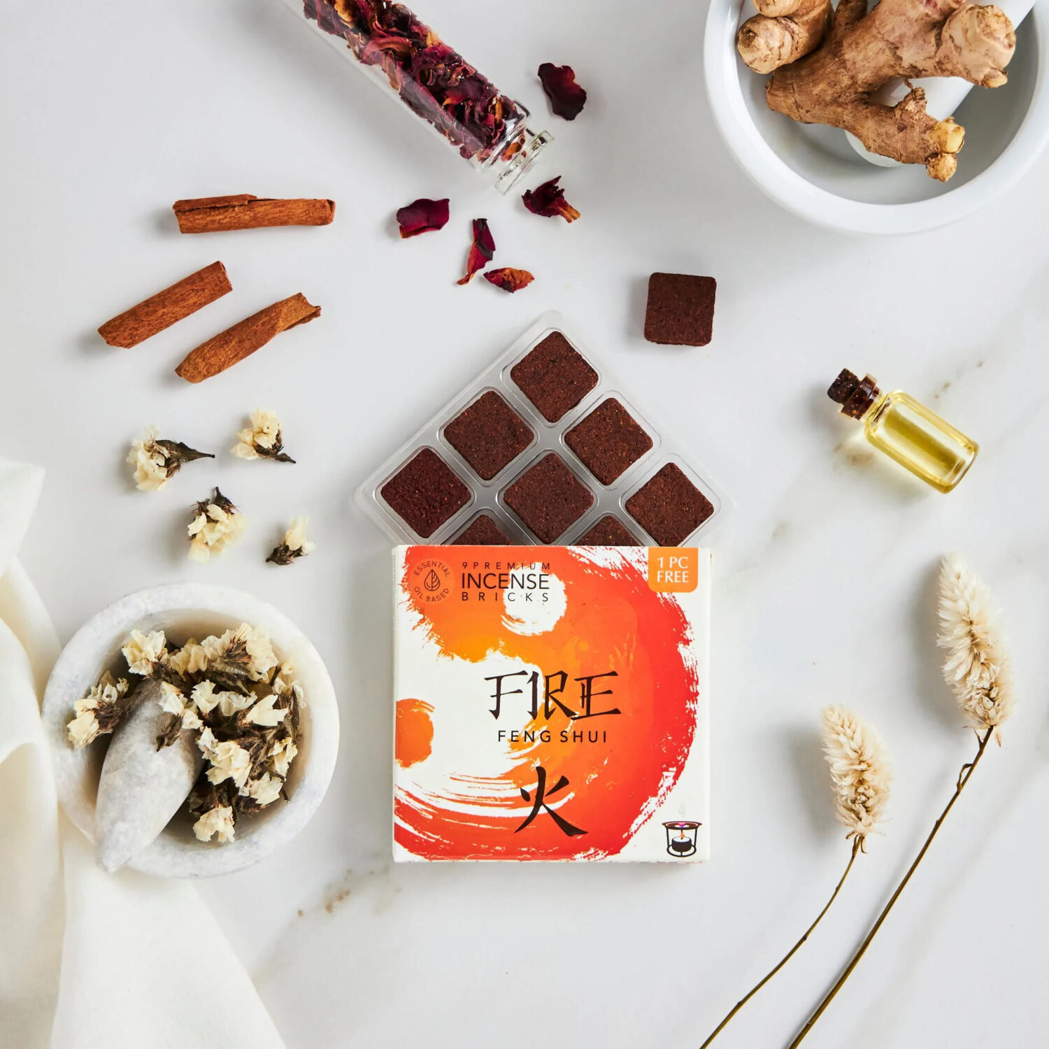 Aromafume-Feng-Shui-fire-Incense-organic-bricks