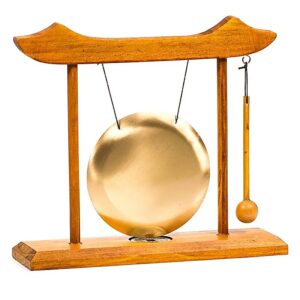 Table-Chime-gong-with-redwooden-frame-and-sounder