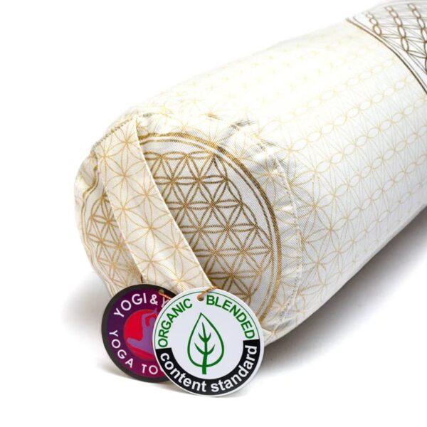 Yoga Bolster round flower of life organic cotton (OCS)