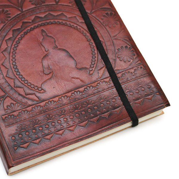 Notebook-with-strap-buddha-and-Tibetan-Mandala