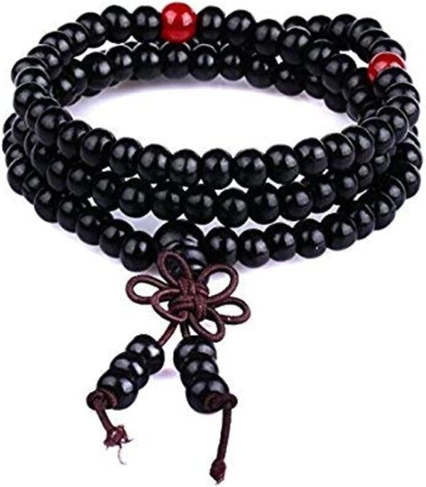 Mala-wood-elastic-with-decobeads-black-108