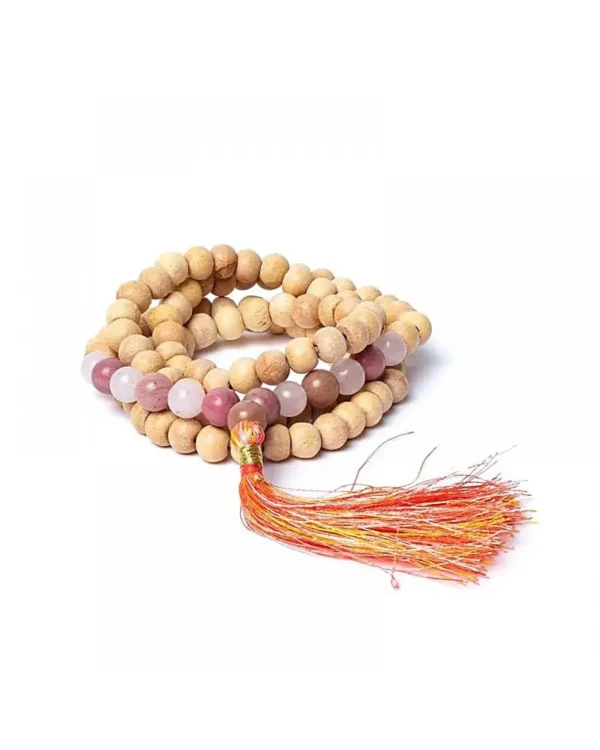 tulsi-mala-with-thulite-rose-quartz-aa-quality-in-pouch