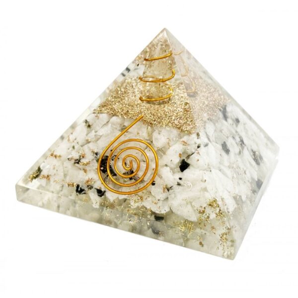 Rainbow-moonstone-orgonite-pyramid-with-circle-of-life-reiki-symbol