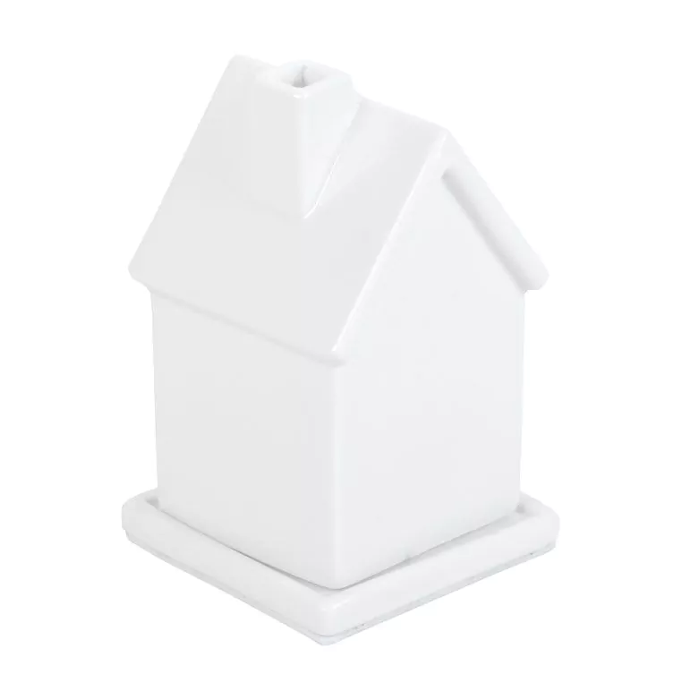white_house_shaped_ceramic_incense_cone_holder