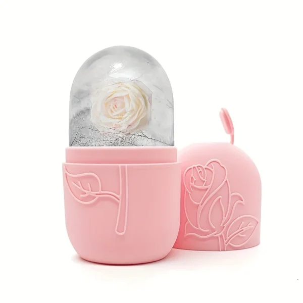 ice-cube-roller-prosopou-apo-silikoni-gia-antigiransi-PINK-flower-rose