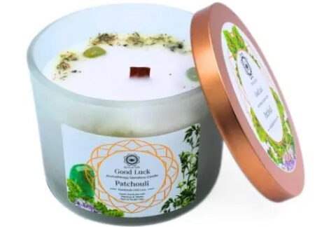 Green Tree Gemstone Candle Good Luck Patchouli 256g
