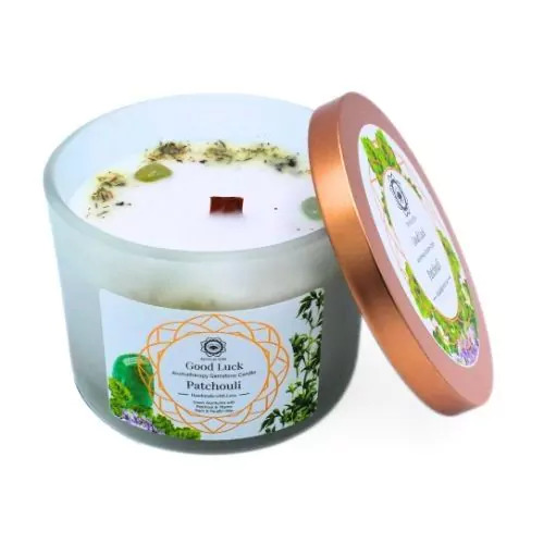 Green Tree Gemstone Candle Good Luck Patchouli 256g