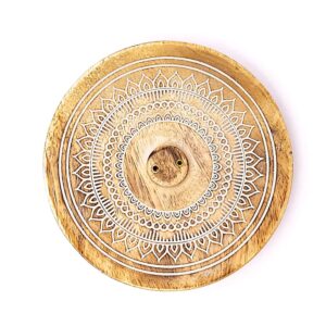Incense-burner-mandala-print-mango-wood