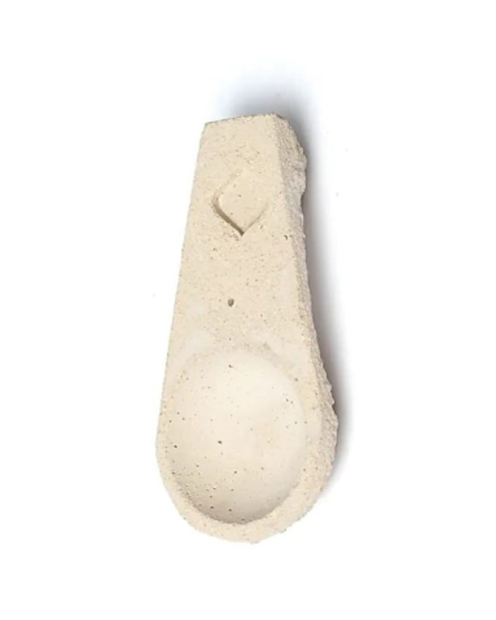 Sagrada-Madre-cement-incense-burner-pastel-cream-16-cm