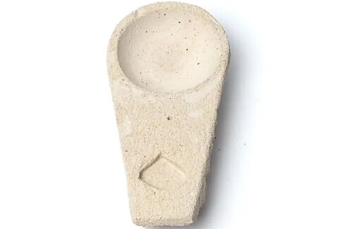 Sagrada-Madre-cement-incense-burner-pastel-yellow