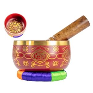 Singing-Bowl-for-meditation-red-root-chakra